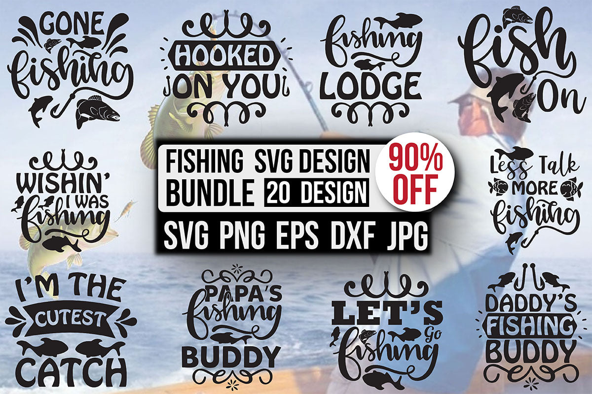 Fishing SVG Bundle 7 - CraftNest - Digital Crafting and Art