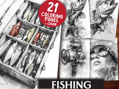 Fishing Coloring Books - CraftNest - Digital Crafting and Art