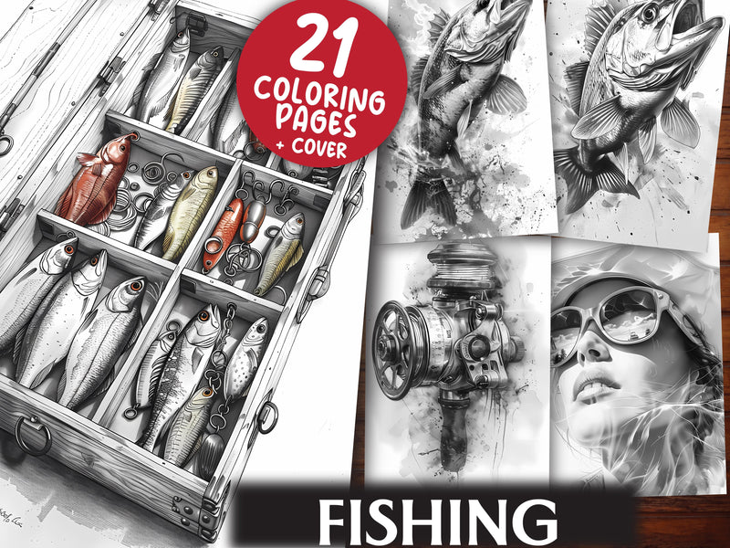 Fishing Coloring Books - CraftNest - Digital Crafting and Art