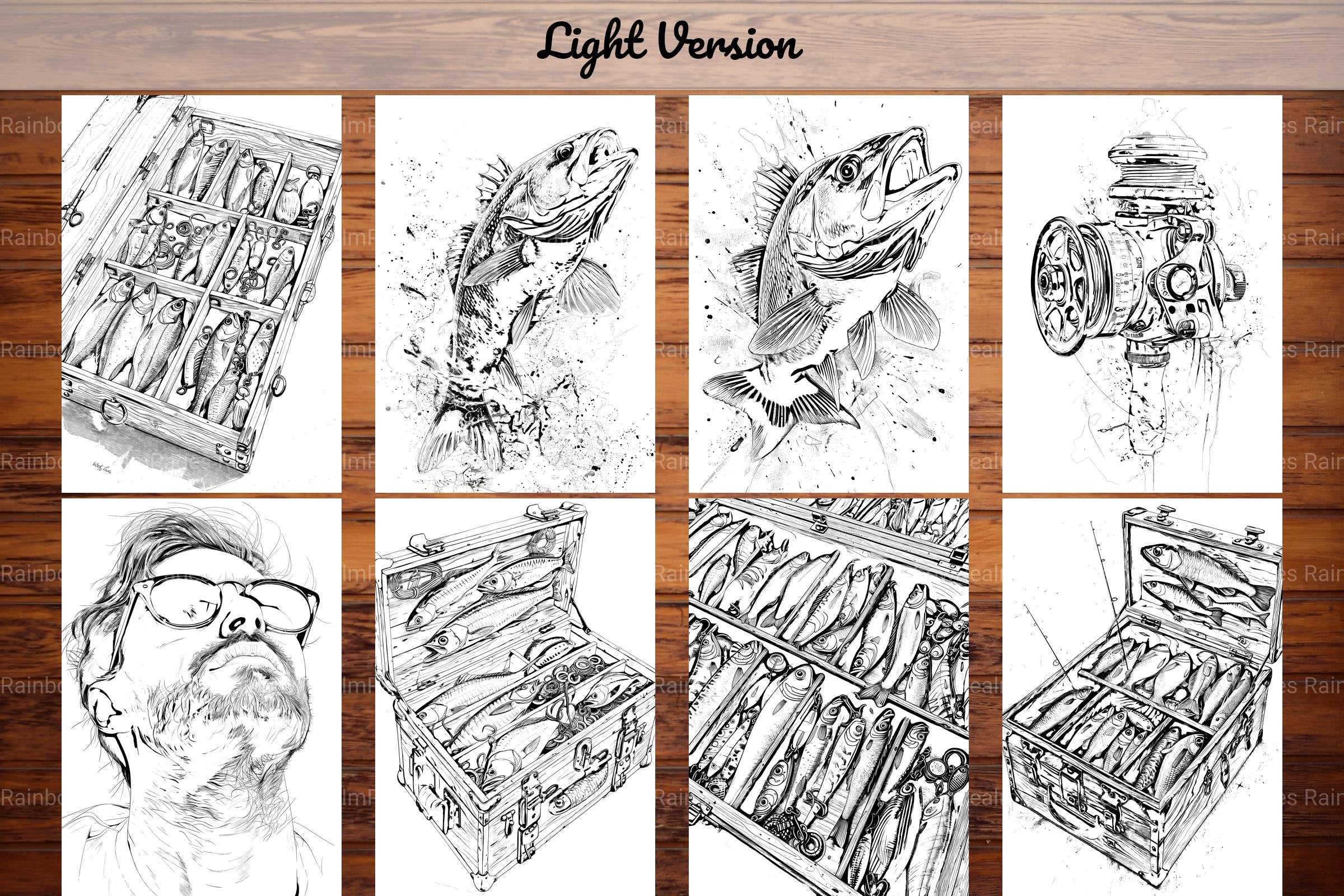 Fishing Coloring Books - CraftNest - Digital Crafting and Art