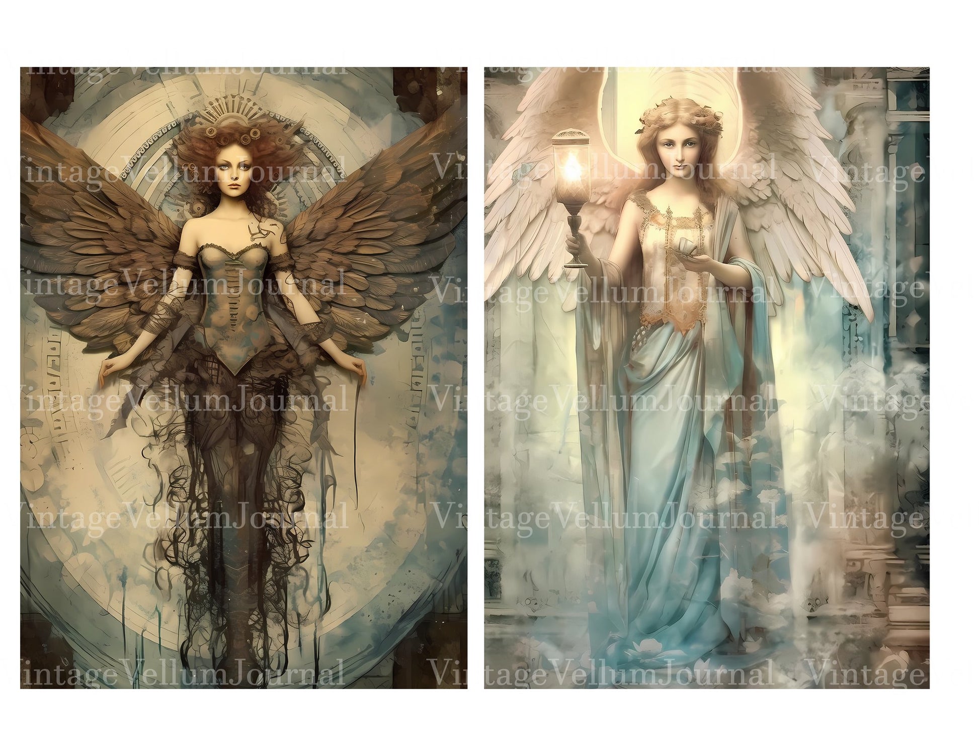 Gothic Angels Junk Journal Pages - CraftNest