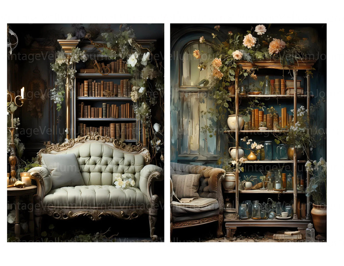 Cozy Interiors Junk Journal Pages