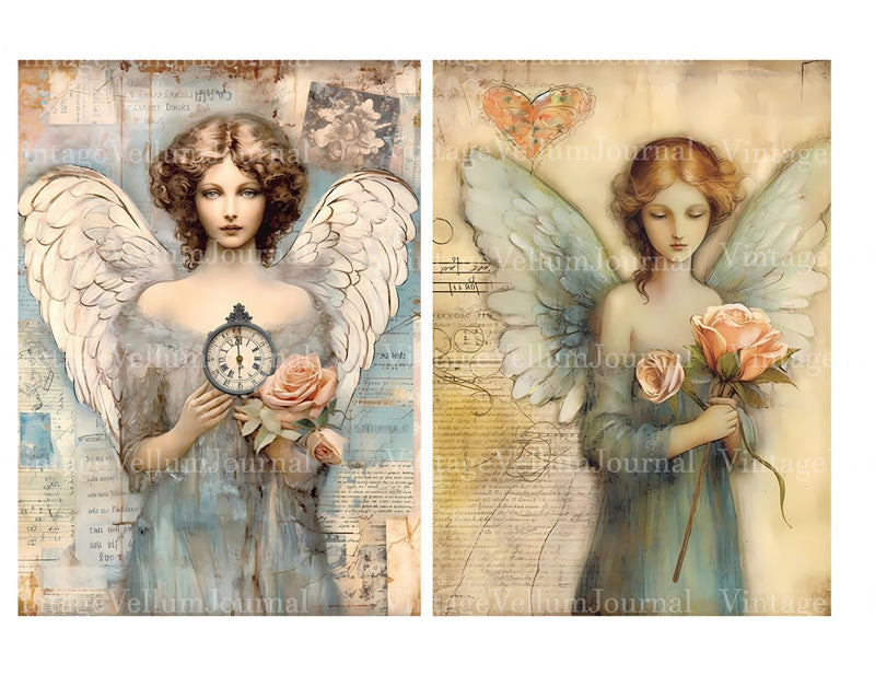 Lovely Angels Junk Journal Pages - CraftNest