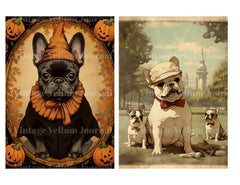 French Bulldogs Junk Journal Pages - CraftNest