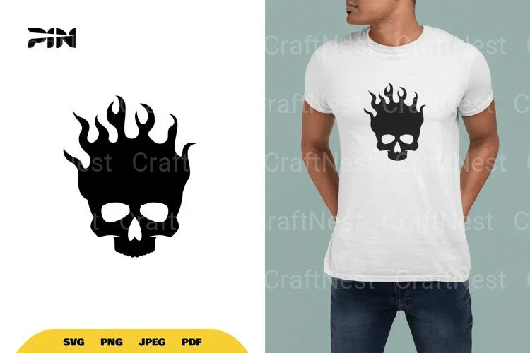 Flame Head Skull SVG Bundle - CraftNest - Digital Crafting and Art