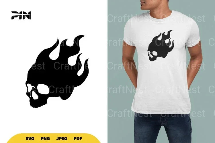 Flame Head Skull SVG Bundle - CraftNest - Digital Crafting and Art