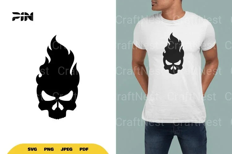 Flame Head Skull SVG Bundle - CraftNest - Digital Crafting and Art