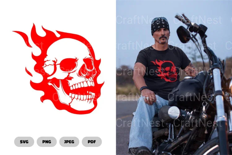 Flaming Skull SVG Bundle - CraftNest - Digital Crafting and Art