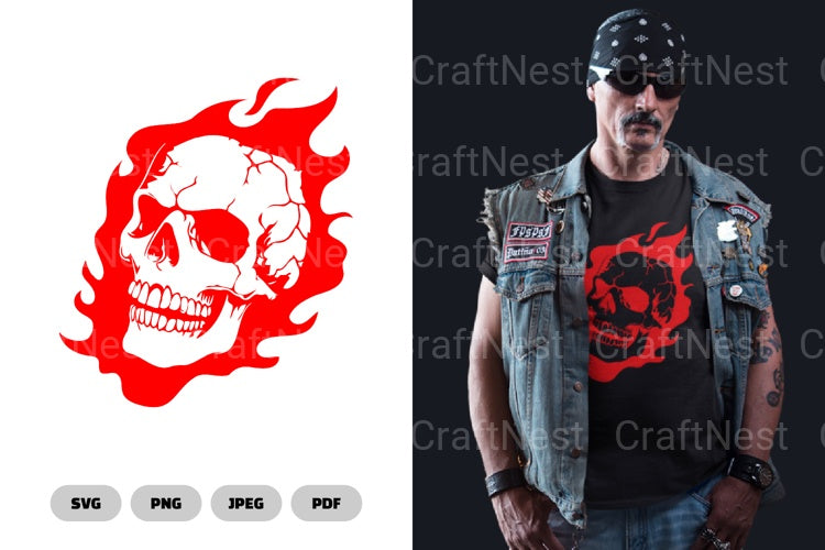 Flaming Skull SVG Bundle - CraftNest - Digital Crafting and Art