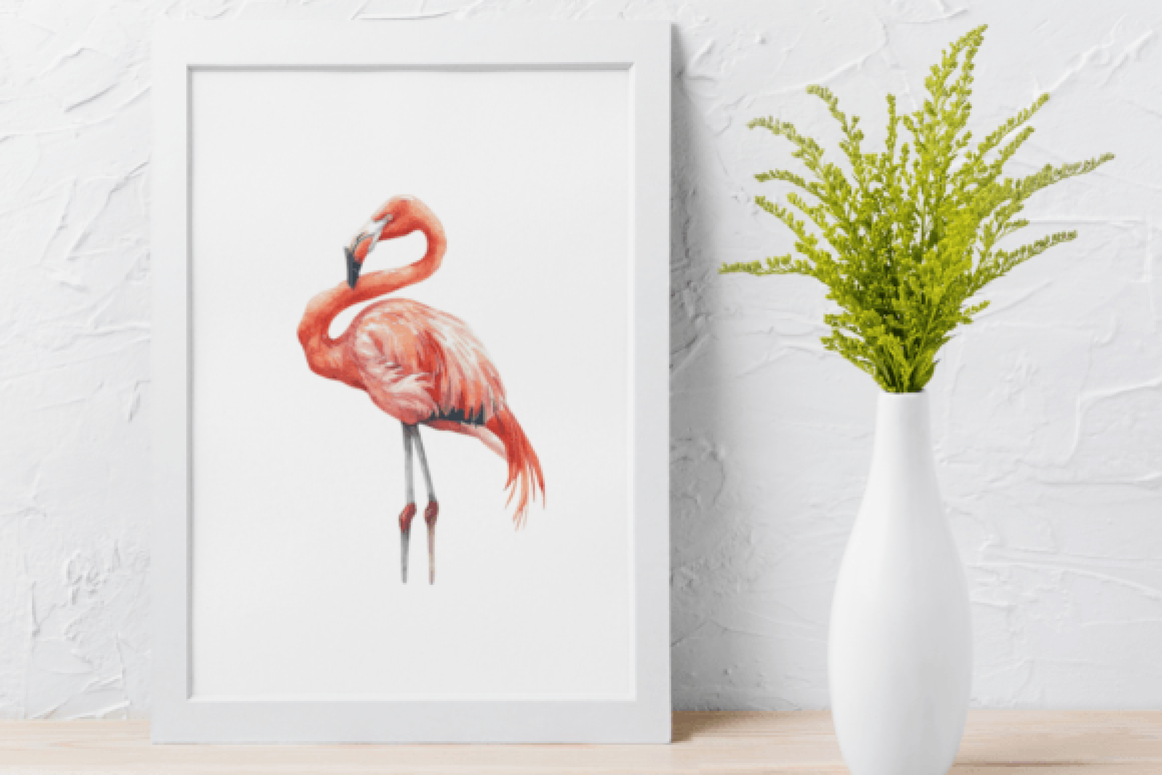 Vibrant Tropical Flamingo Clipart Bundle