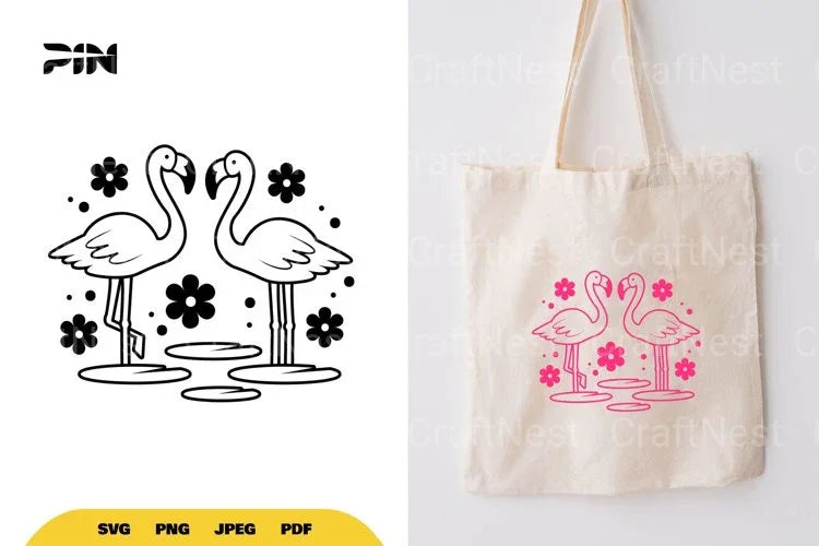 Flamingo SVG Bundle - CraftNest - Digital Crafting and Art