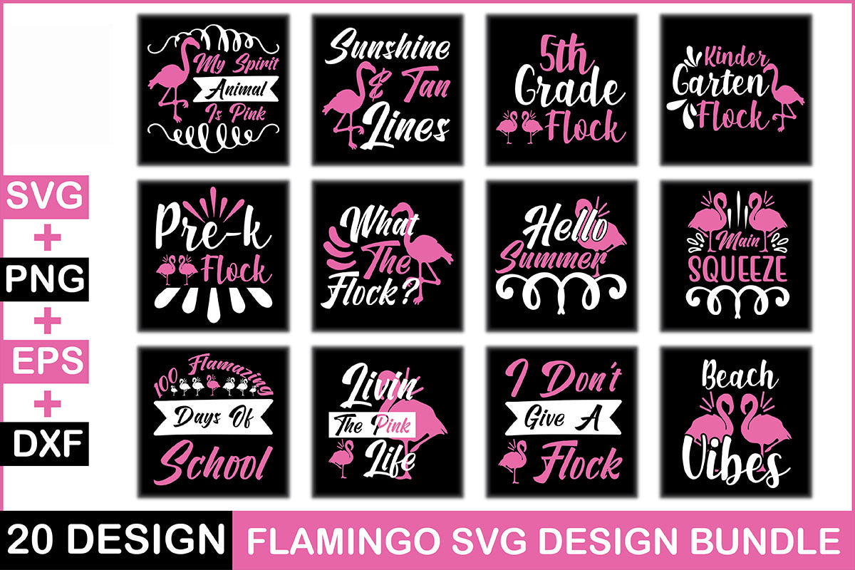 Flamingo 20 SVG Bundle - CraftNest - Digital Crafting and Art
