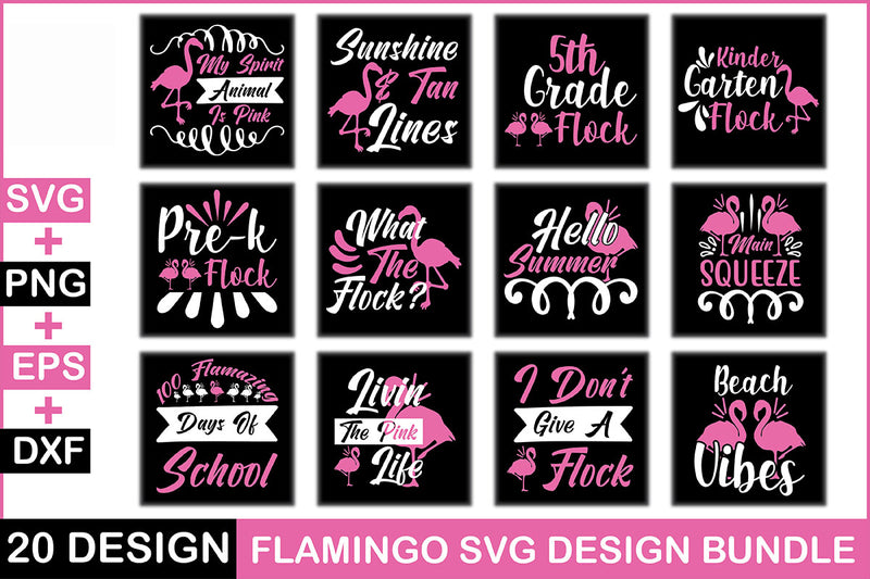 Flamingo 20 SVG Bundle - CraftNest - Digital Crafting and Art