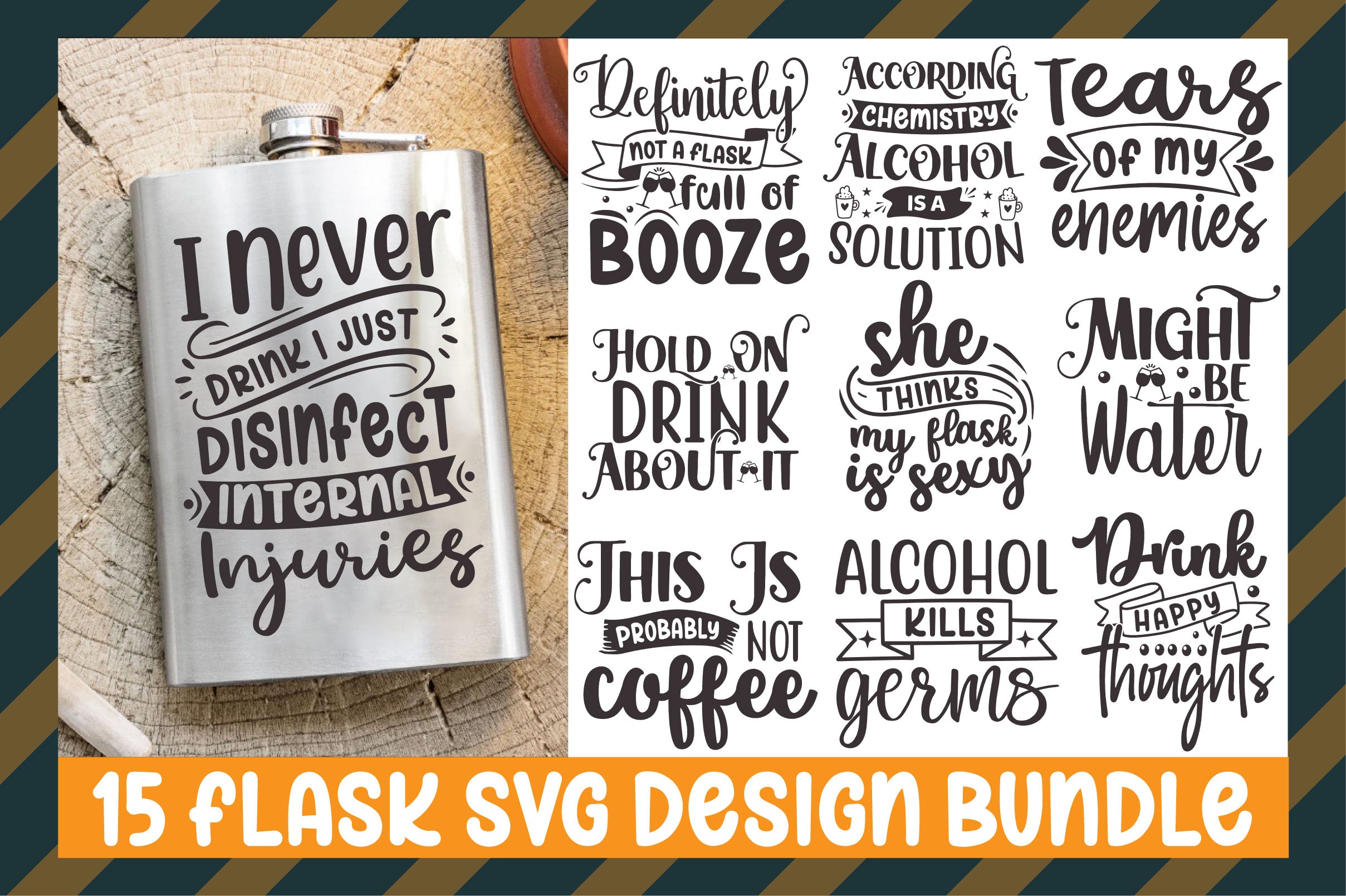 Flask SVG Bundle 2 - CraftNest - Digital Crafting and Art