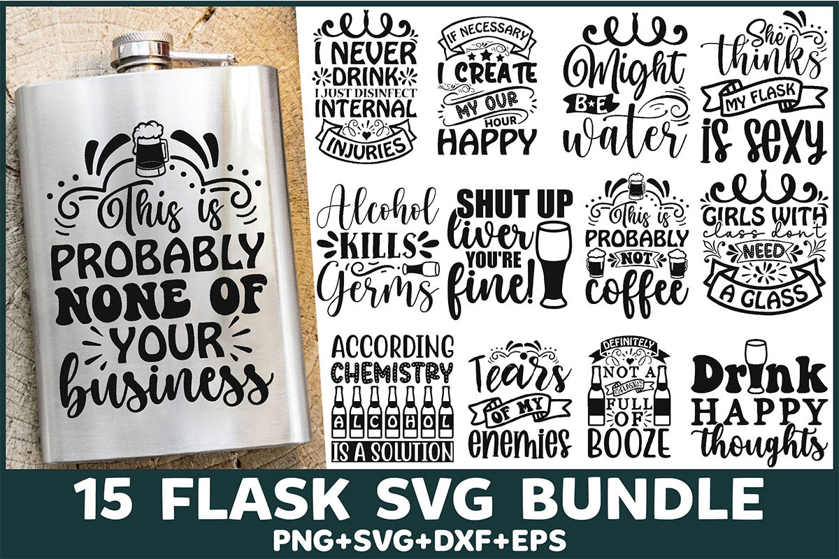Flask SVG Bundle 1 - CraftNest - Digital Crafting and Art