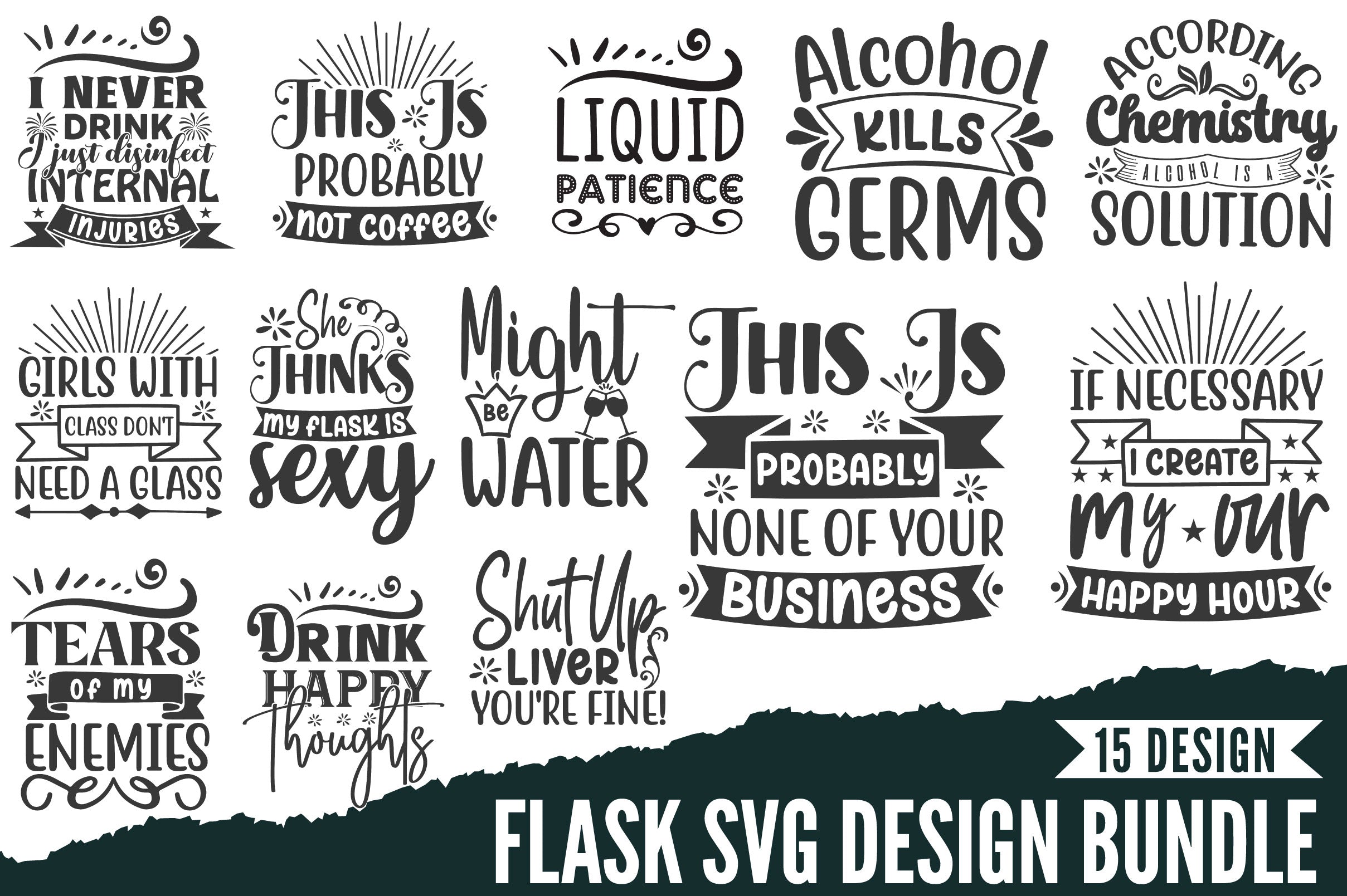 Flask SVG Bundle 3 - CraftNest - Digital Crafting and Art