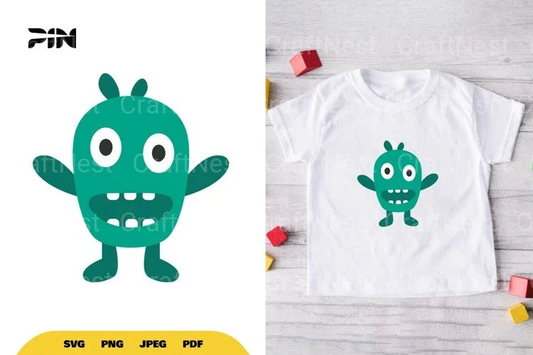 Flat Illustration Cute Monster Character Clipart Bundle - CraftNest - Digital Crafting and Art