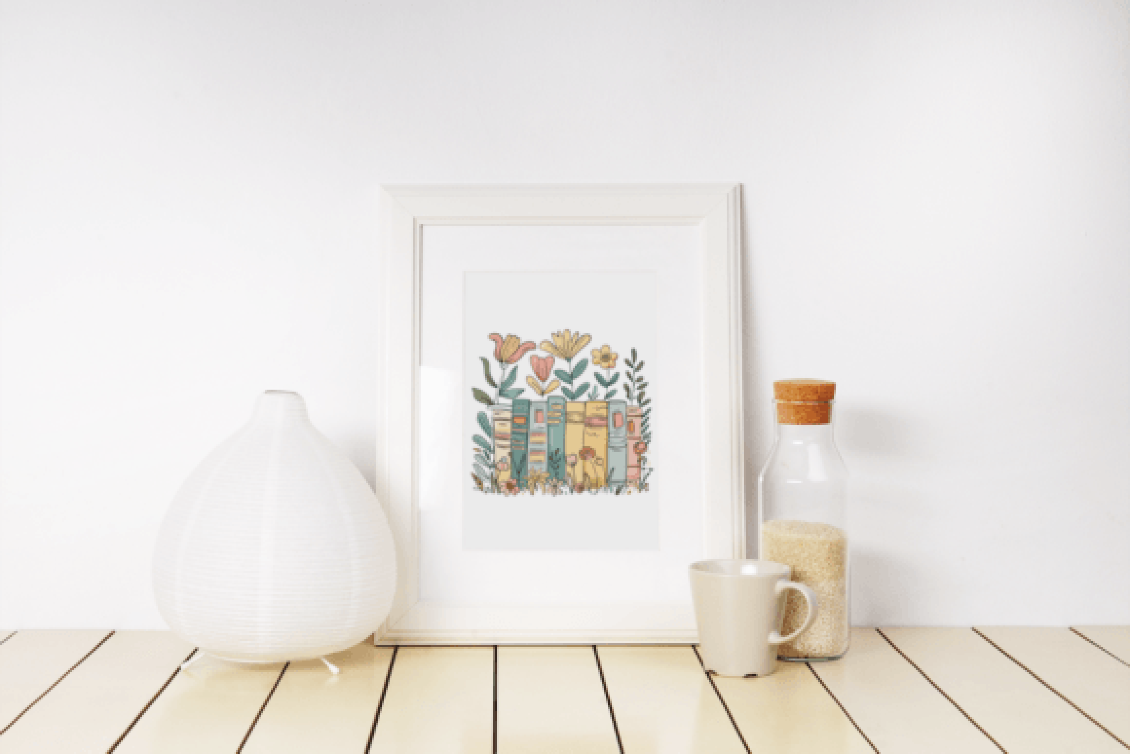 Floral Books Clipart Bundle