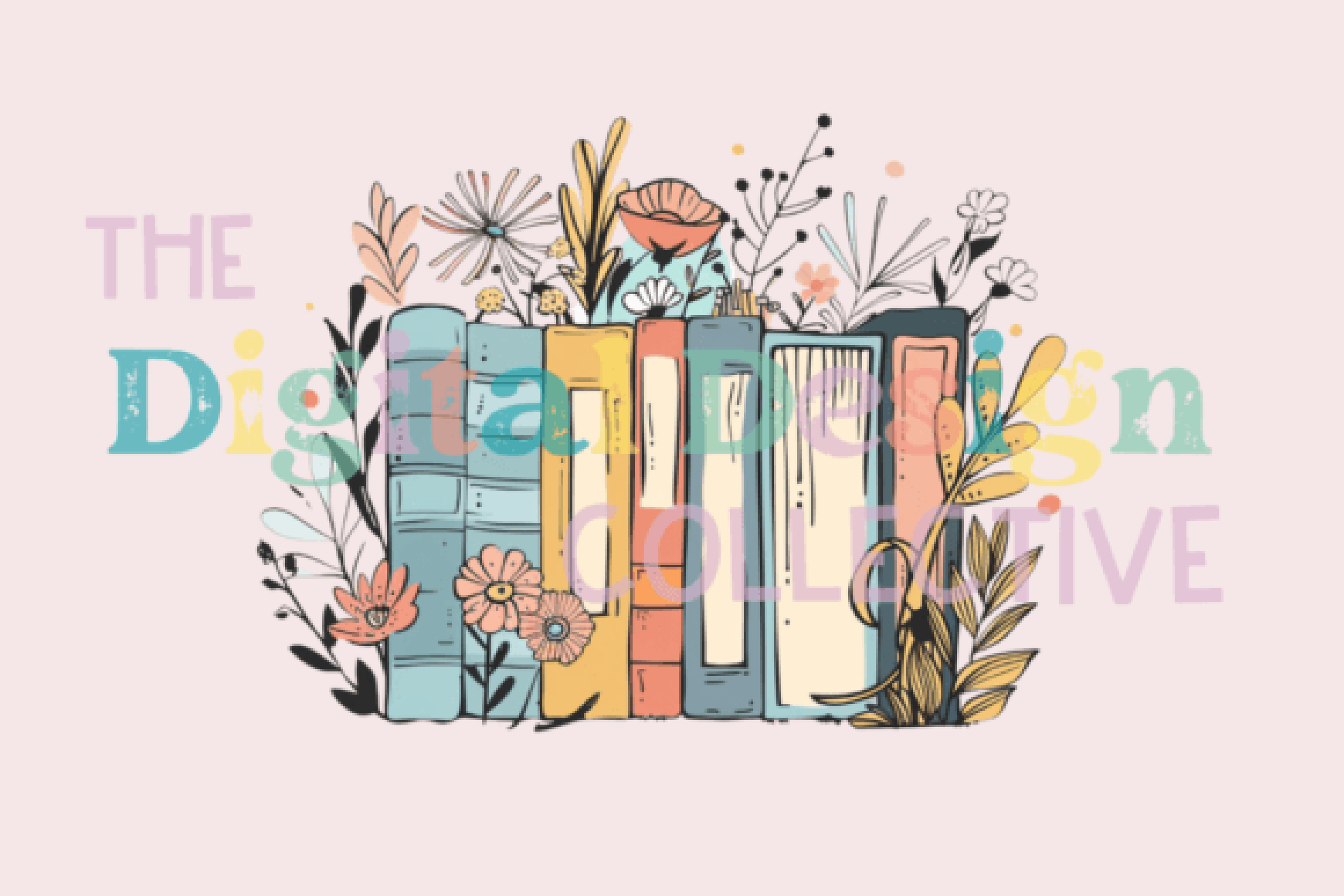 Floral Books Clipart Bundle