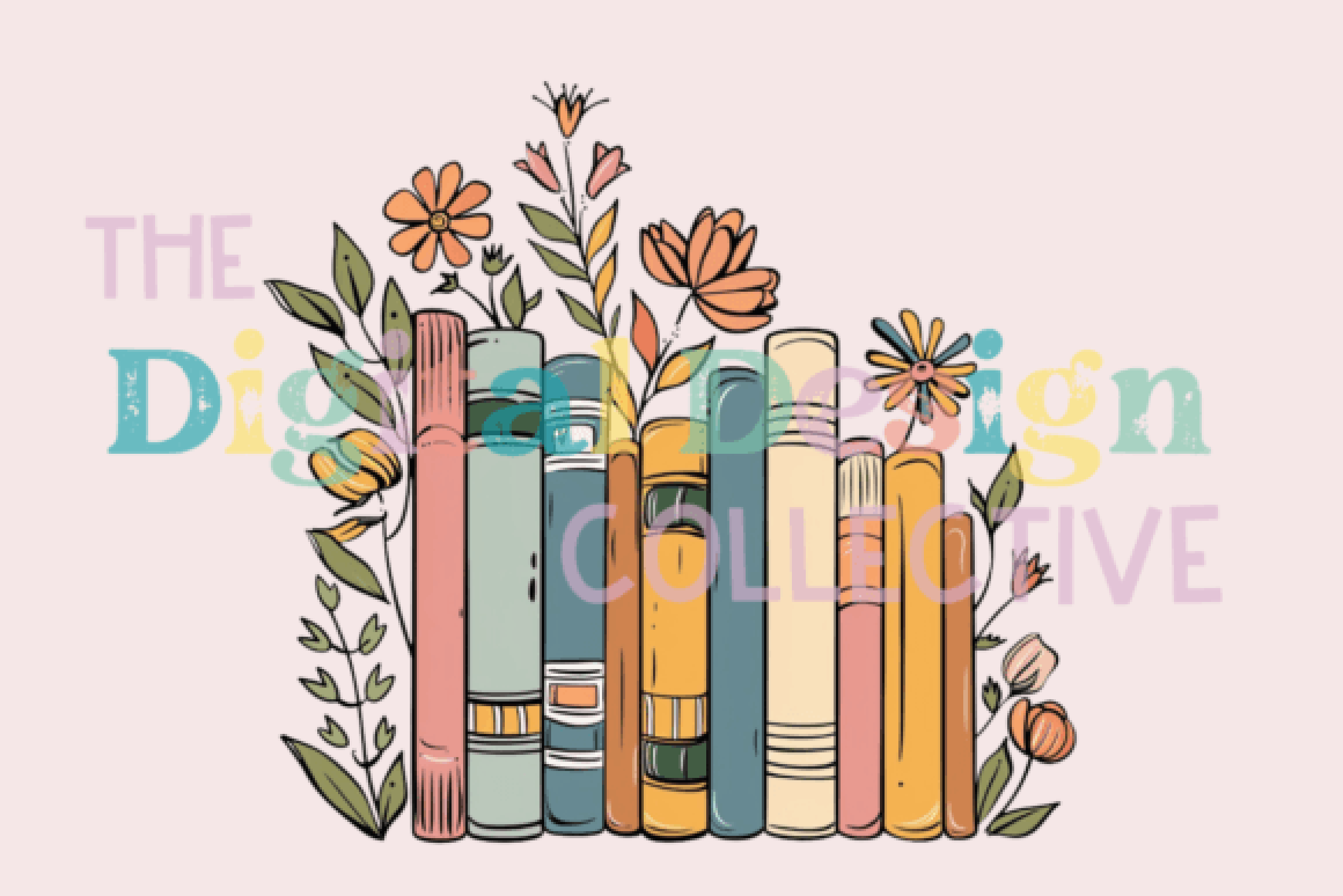 Floral Books Clipart Bundle
