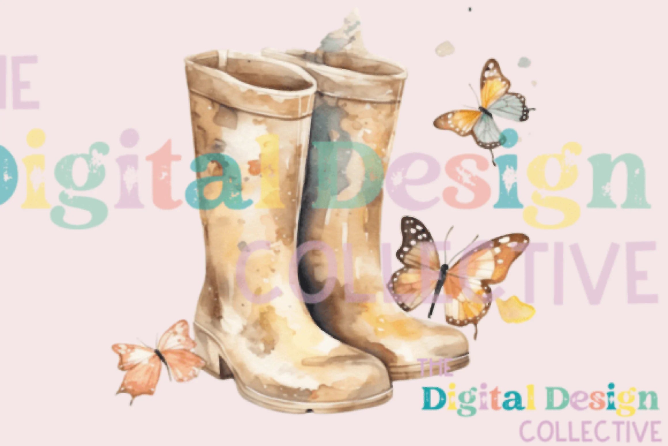 Floral Garden Boots Clipart Bundle - CraftNest - Digital Crafting and Art