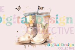 Floral Garden Boots Clipart Bundle - CraftNest - Digital Crafting and Art