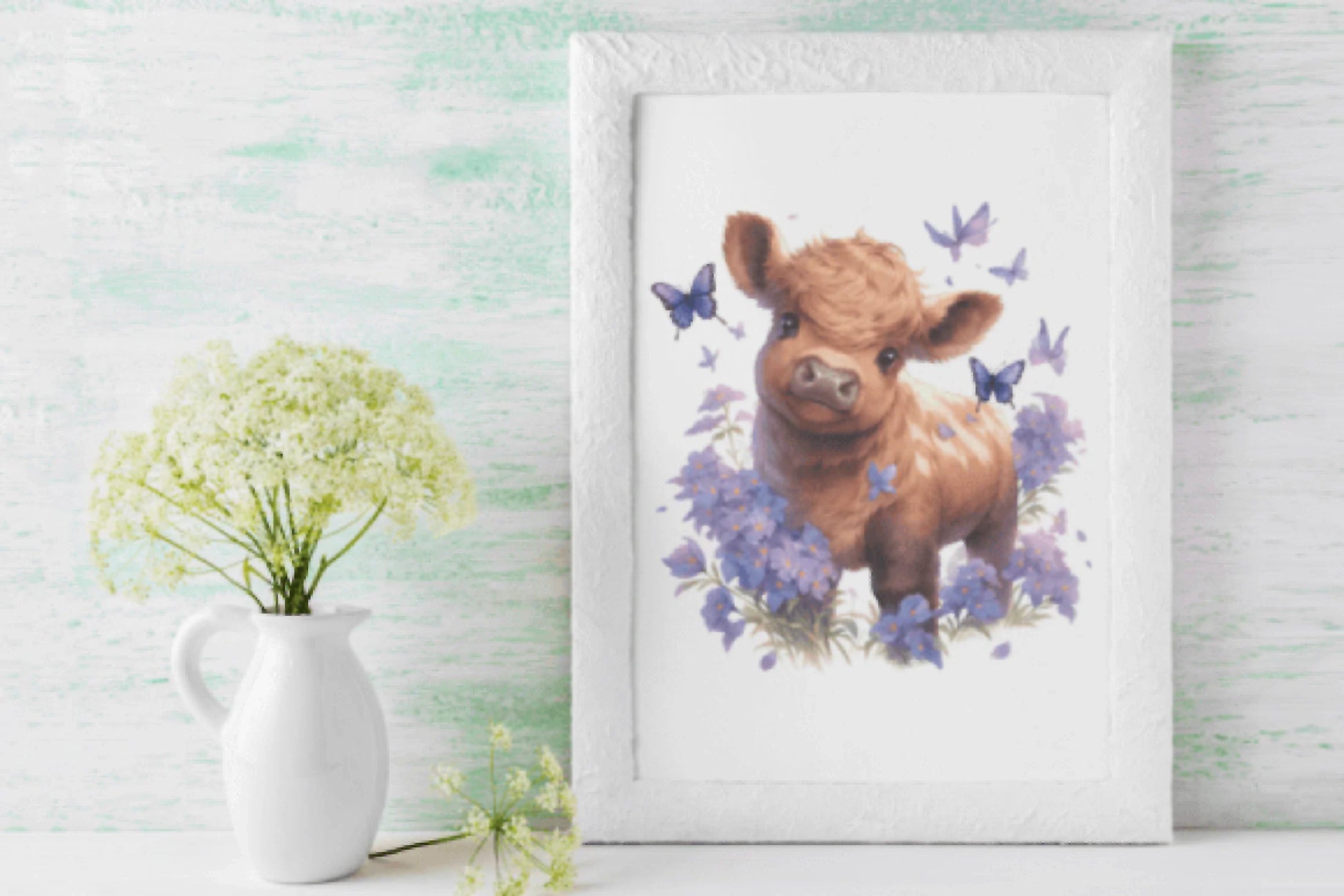 Floral Butterfly Highland Cows Clipart Bundle - CraftNest - Digital Crafting and Art