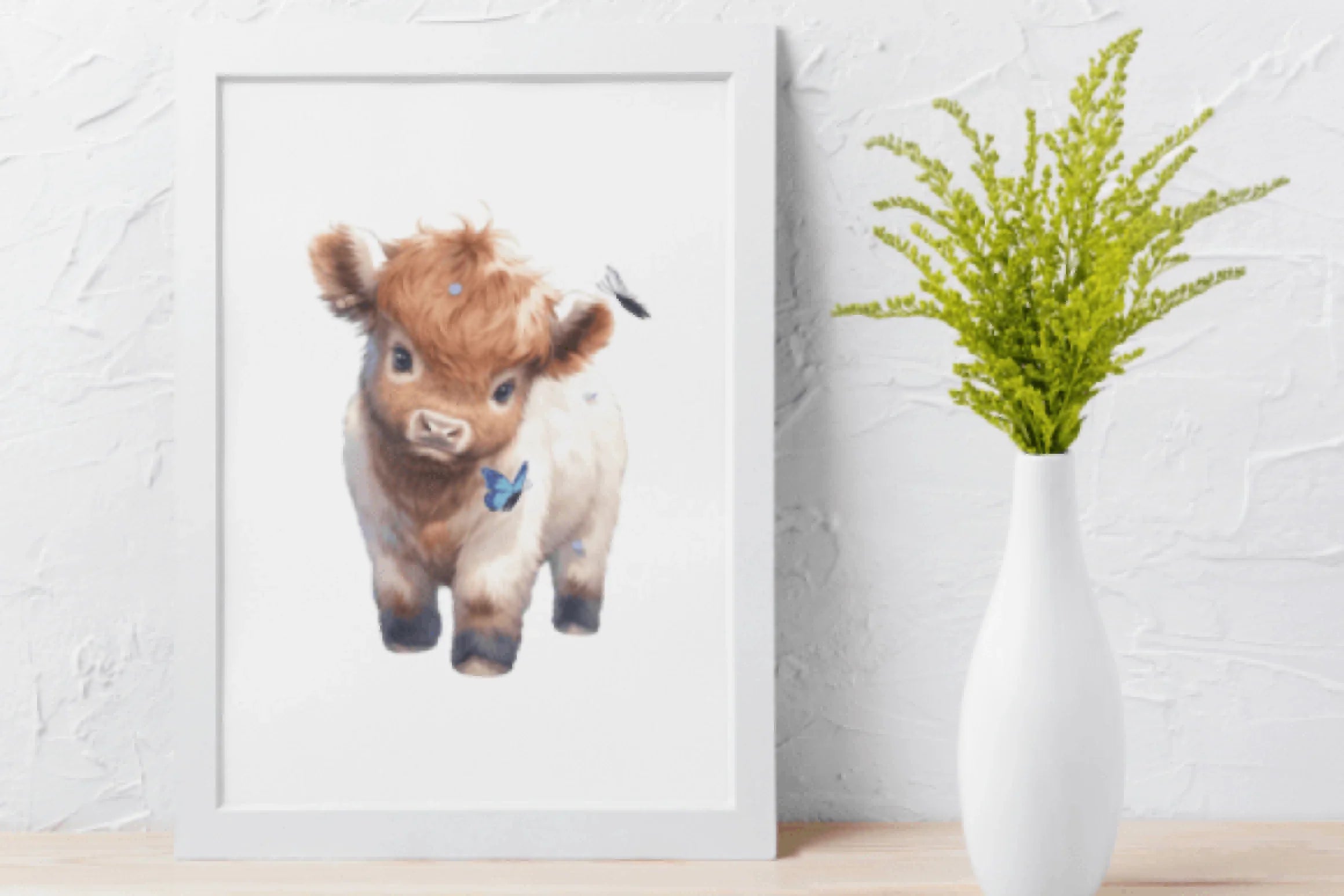 Floral Butterfly Highland Cows Clipart Bundle - CraftNest - Digital Crafting and Art