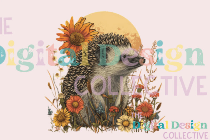 Floral Hedgehog Clipart Bundle - CraftNest - Digital Crafting and Art