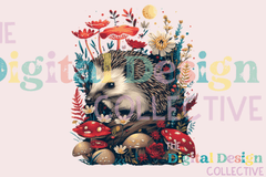 Floral Hedgehog Clipart Bundle - CraftNest - Digital Crafting and Art