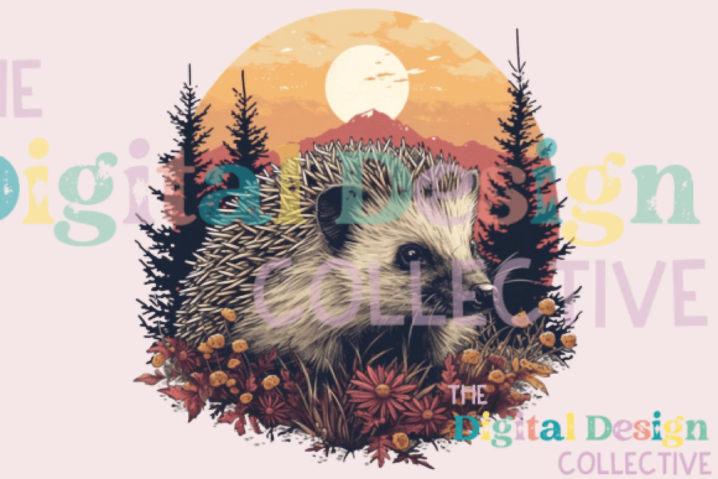 Floral Hedgehog Clipart Bundle - CraftNest - Digital Crafting and Art