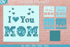 Floral I Love You Mom Papercut for Mother's Day SVG Bundle