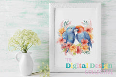 Tropical Floral Parrots Clipart Bundle - CraftNest - Digital Crafting and Art