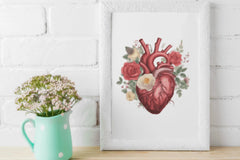 Floral Valentine's Day Anatomical Hearts Clipart Bundle - CraftNest - Digital Crafting and Art