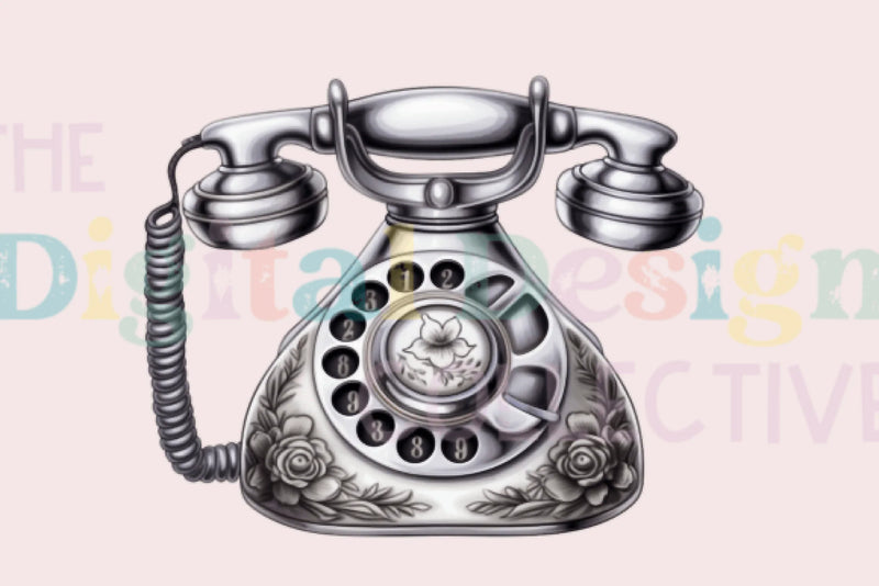 Vintage Floral Phone Illustration Clipart Bundle - CraftNest - Digital Crafting and Art