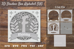 Floral Alphabet Shadow Box - Letter F Clipart Bundle - CraftNest - Digital Crafting and Art