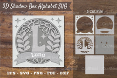 Floral Alphabet Shadow Box - Letter L Clipart Bundle - CraftNest - Digital Crafting and Art