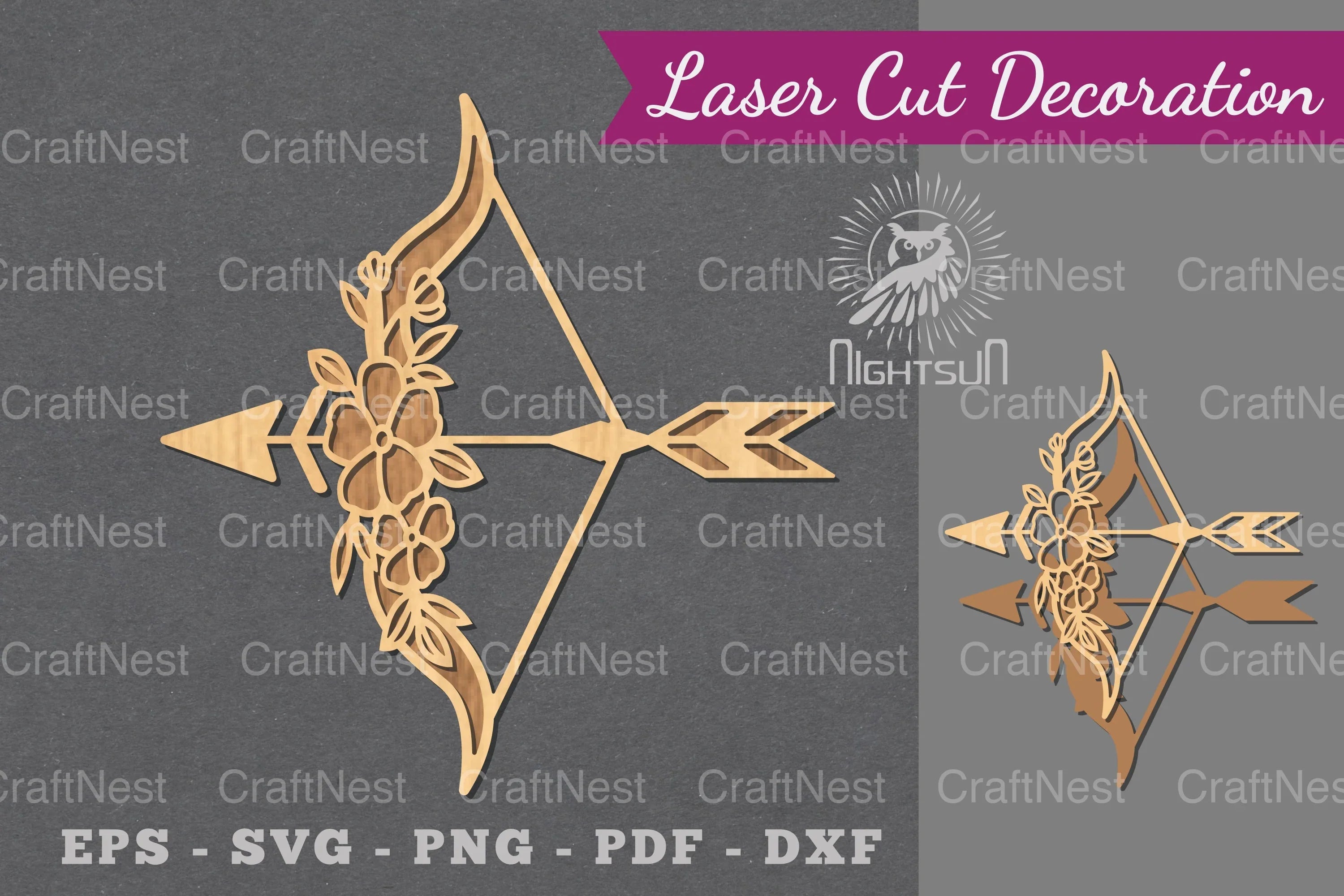Floral Arrow Laser Cut Decoration Clipart Bundle - CraftNest - Digital Crafting and Art
