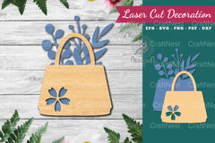 Floral Bag Laser Cut Decoration Clipart Bundle - CraftNest - Digital Crafting and Art