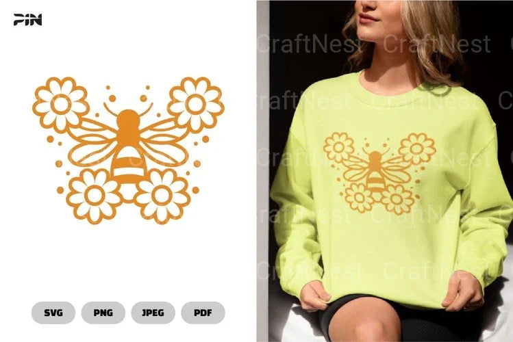 Floral Bee Nature SVG Bundle - CraftNest - Digital Crafting and Art