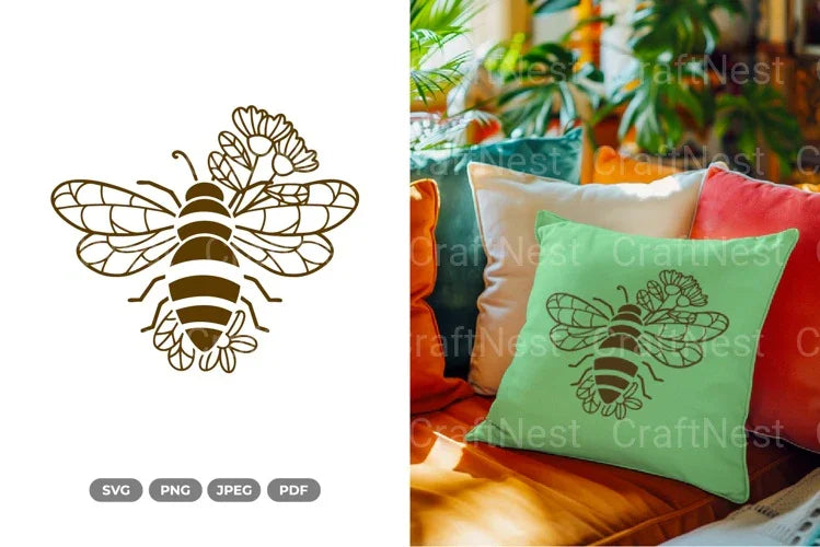 Floral Bee Spring SVG Bundle - CraftNest - Digital Crafting and Art