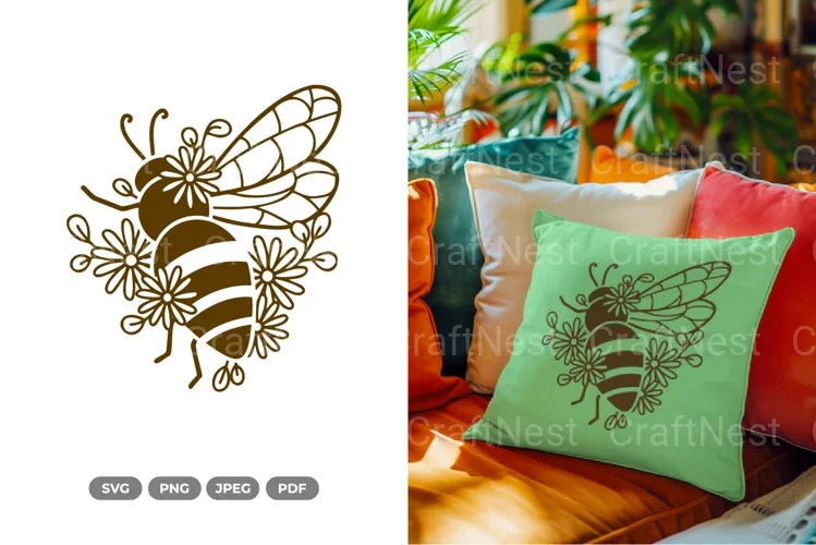 Floral Bee Spring SVG Bundle - CraftNest - Digital Crafting and Art