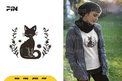 Floral Black Cat Halloween SVG Bundle - CraftNest - Digital Crafting and Art