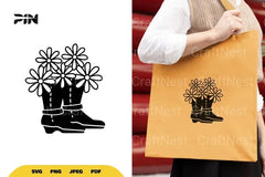 Floral Boot Cut SVG Bundle - CraftNest - Digital Crafting and Art