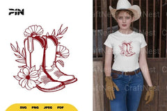 Floral Boots SVG Bundle - CraftNest - Digital Crafting and Art