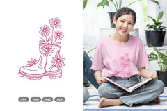 Floral Boots SVG Bundle - CraftNest - Digital Crafting and Art