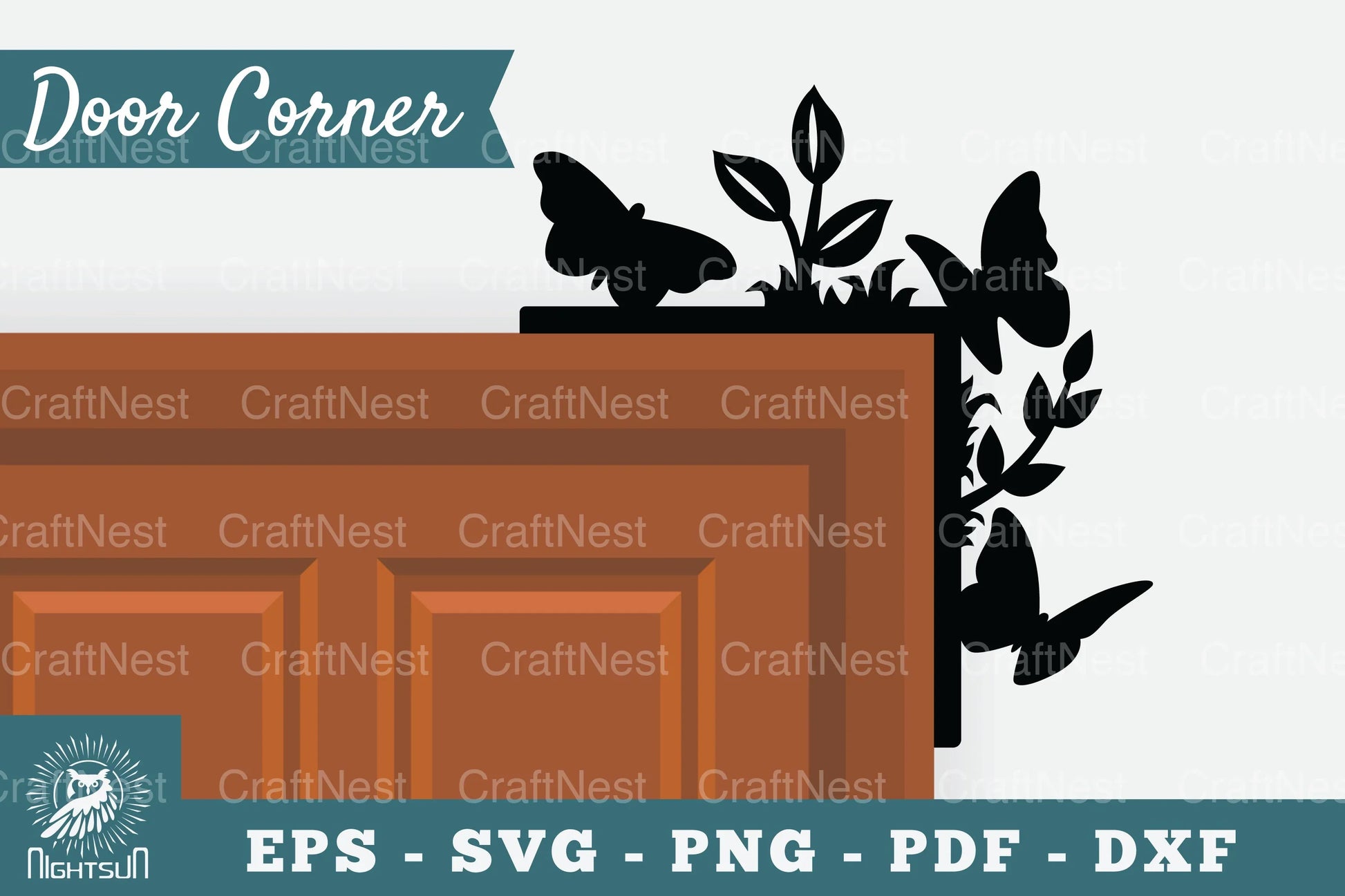 Floral Butterfly Door Corner Clipart Bundle - CraftNest - Digital Crafting and Art