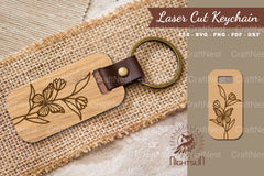 Floral Butterfly Laser Cut Keychain Design Bundle - CraftNest - Digital Crafting and Art