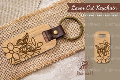 Floral Butterfly Laser Cut Keychain Design Bundle - CraftNest - Digital Crafting and Art