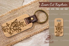 Floral Butterfly Laser Cut Keychain Design Bundle - CraftNest - Digital Crafting and Art